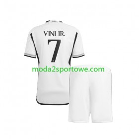 Koszulka Real Madryt Vinicius Junior 7 Dziecięcy Domowe Stroje Piłkarskie 2023/24 Krótki Rękaw